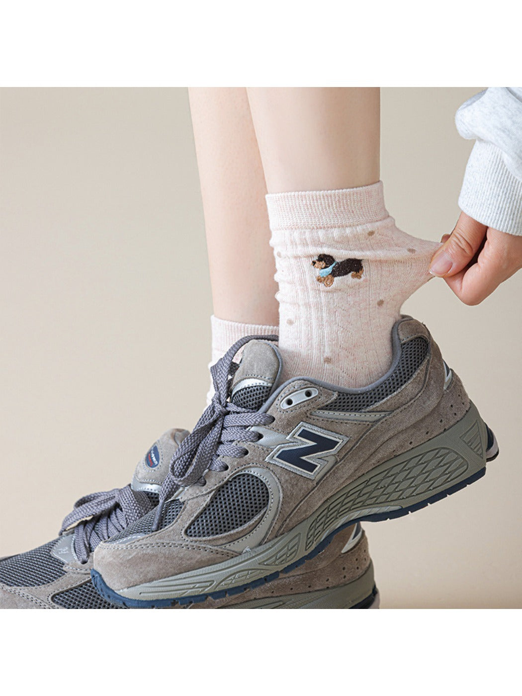 Rufia - Winter Mid-Calf Socks with Cartoon Animal Pattern
