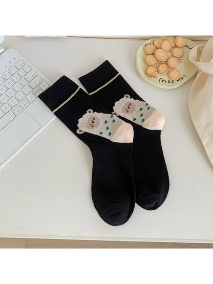 Rufia - Playful Cat & Puppy Cartoon Socks