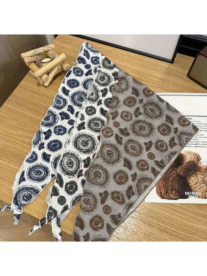 Scarvii - Circular Print Everyday Triangle Bandana