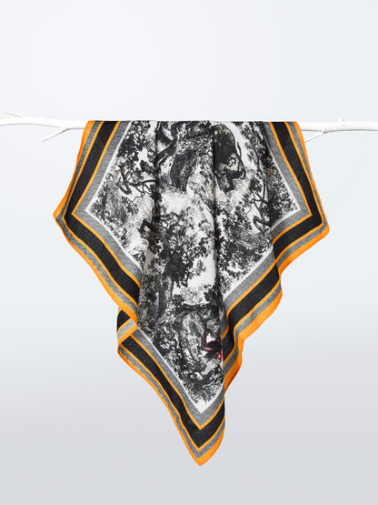 Scarvii - Retro Print Small Square Scarf