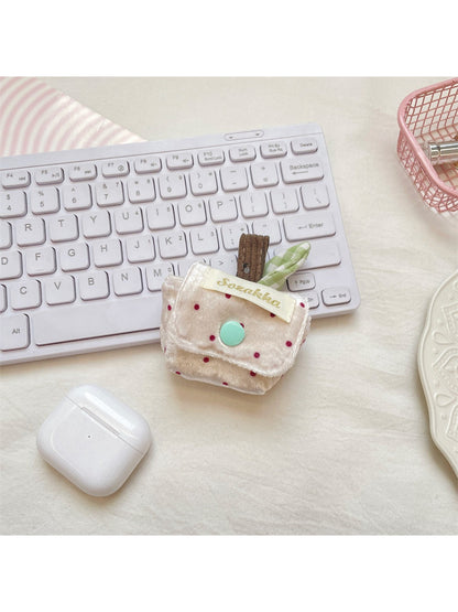Cosbai plush mini earbuds pouch bag displayed on a white surface