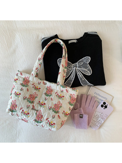 Cosbai - Tote Shoulder Bag with Cartoon Pattern