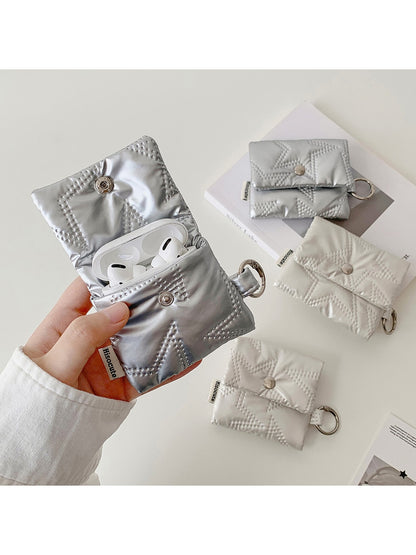 Cosbai - Quilted Star Stitch Chain Coin Pouch Bag