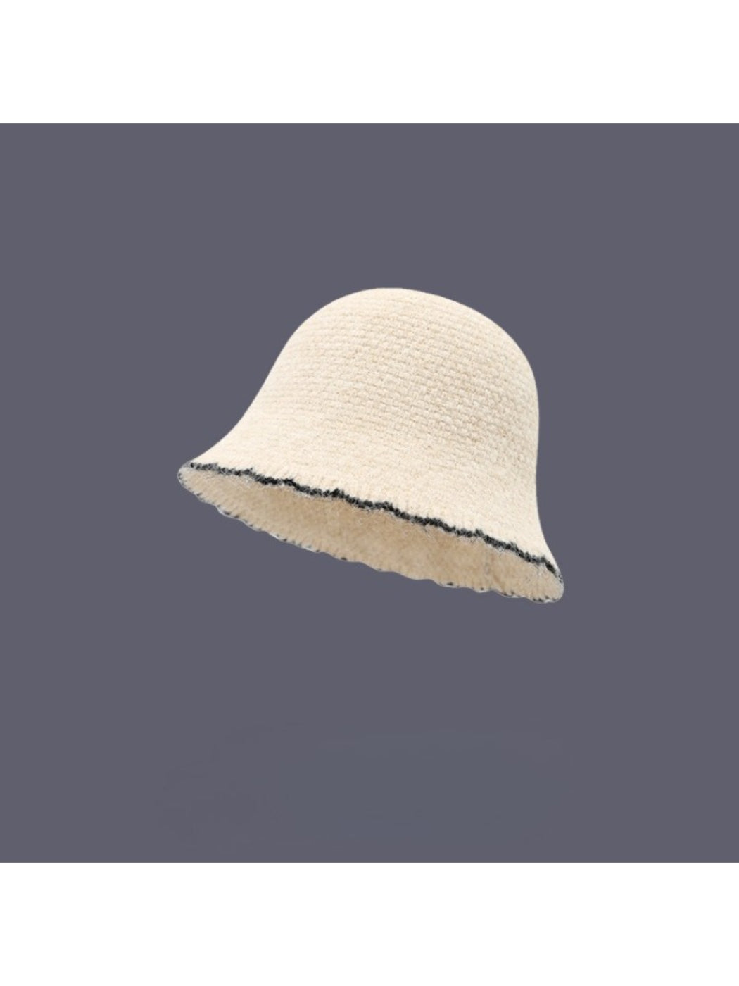 Haila - Contrast Edge Knit Bucket Hat