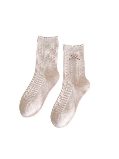 Rufia - Sweet Cozy Bow Mid-Calf Capsule Socks