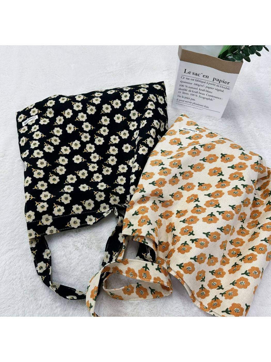 Cosbai - Floral Print Shoulder Bag