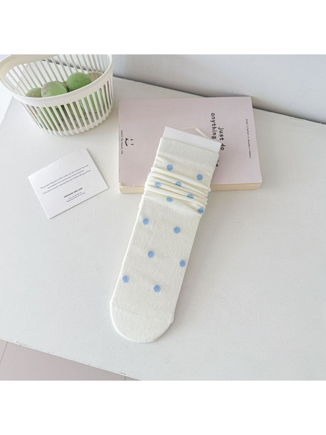 Rufia - Blue Classic Ruffle Crew Socks
