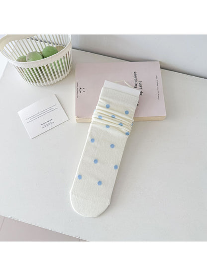 Rufia - Blue Classic Ruffle Crew Socks