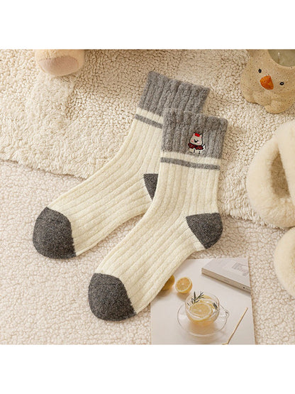 Rufia - Cozy Puppy Patch Winter Crew Socks