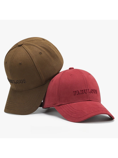 Haila - Adjustable Letter Detail Baseball Cap Hat