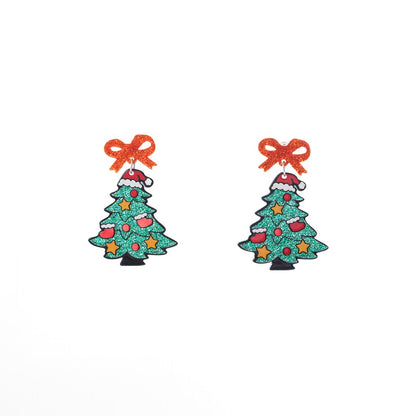 Earwish - Christmas Tree Tassel Earrings - Playful Sparkle