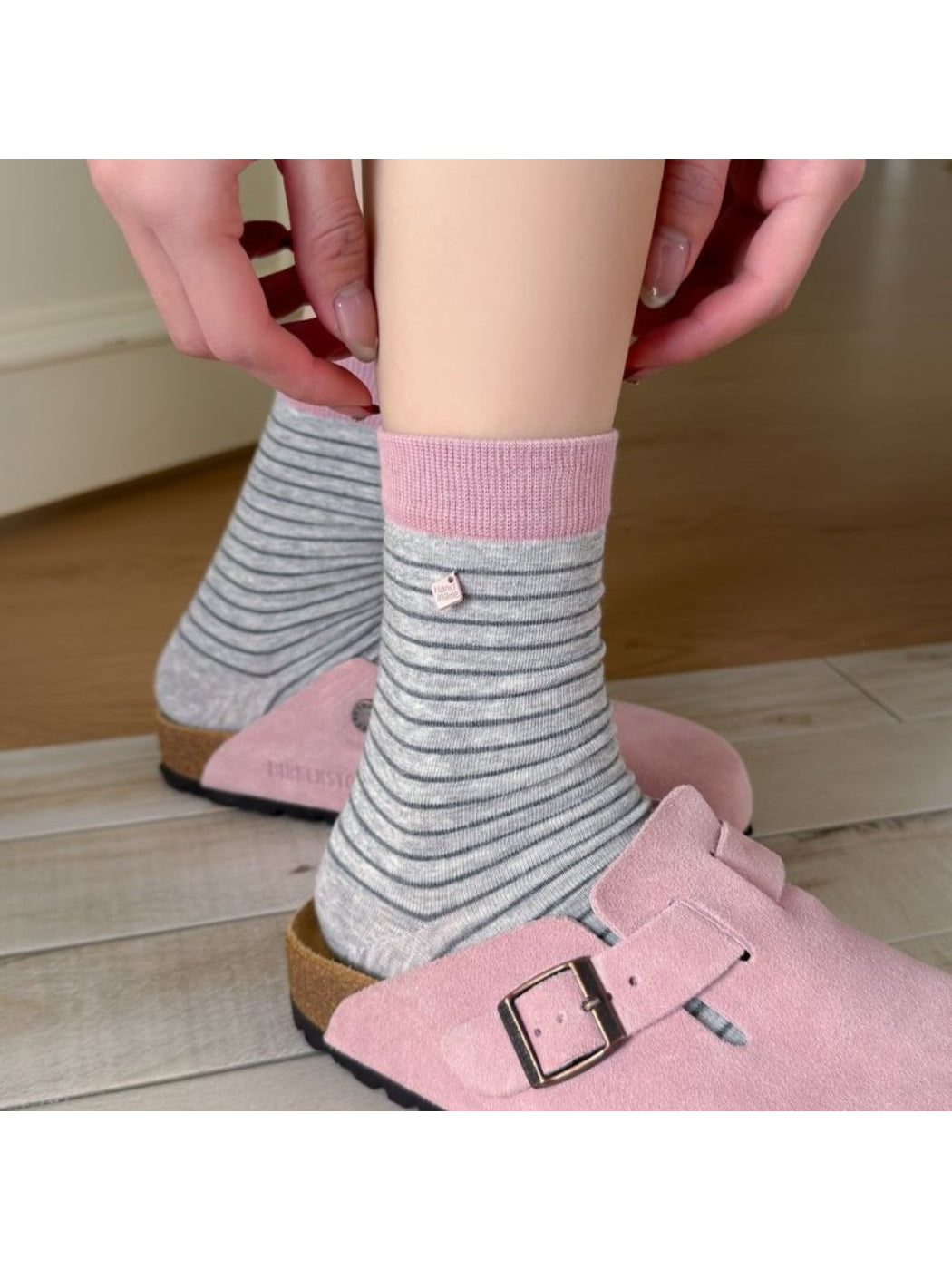 Rufia - smooth Fine Stripe Crew Socks product image 3