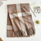 Scarvii - Cozy Plaid Tassel Scarf for Women