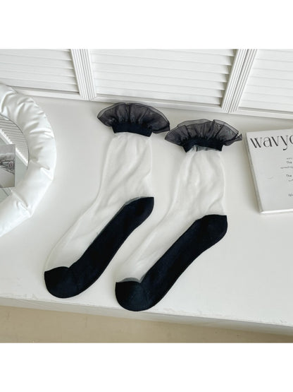 Rufia - Sheer Polka Dot Ruffle Socks product image 8