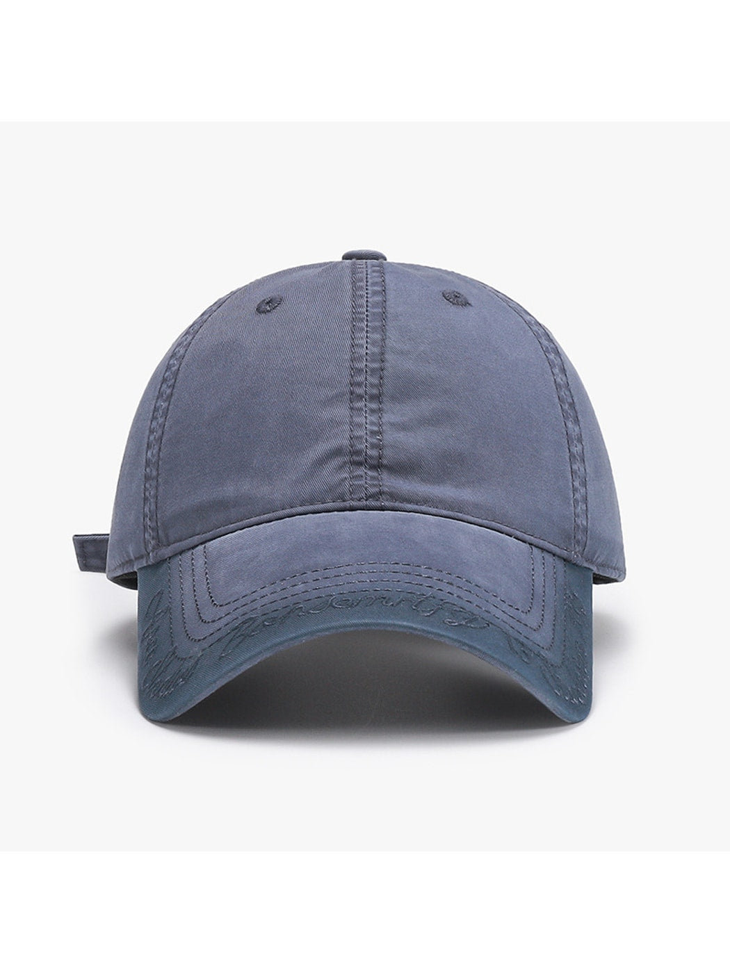 Haila - Embroidered Washed Curved Brim Baseball Cap