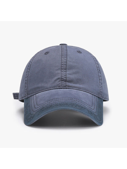 Haila - Embroidered Washed Curved Brim Baseball Cap