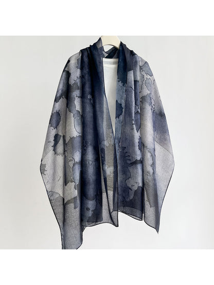 Scarvii - Simple Plant Print Fashion Summer Wrap Scarf