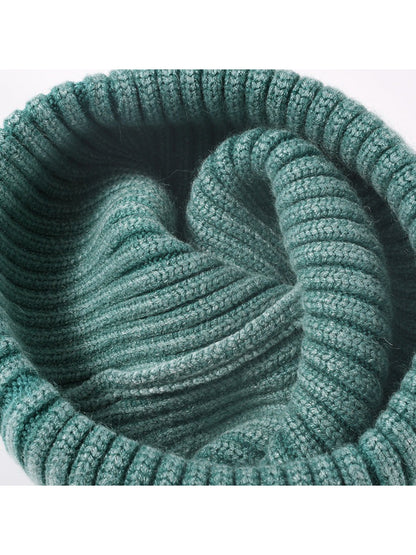 Haila - Heathered Ribbed Cuffed Knit Beanie