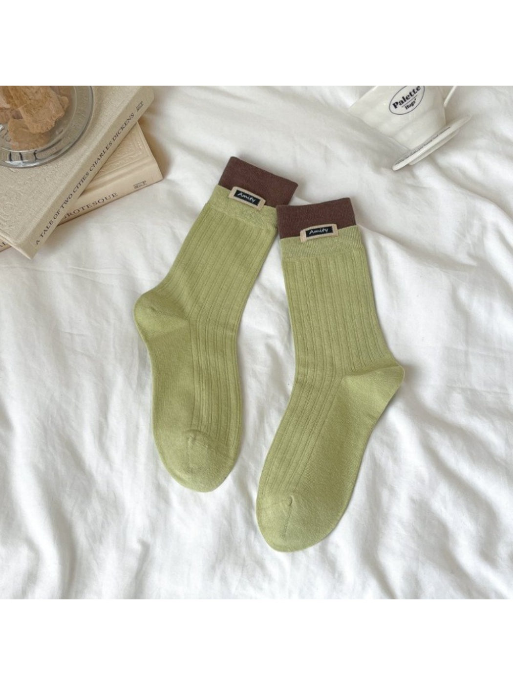 Rufia - Contrast Ribbed Crew Socks product image 7