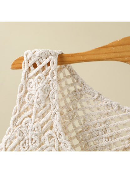 Crosa - Geometric Hollow-Out Sleeveless Knit Vest