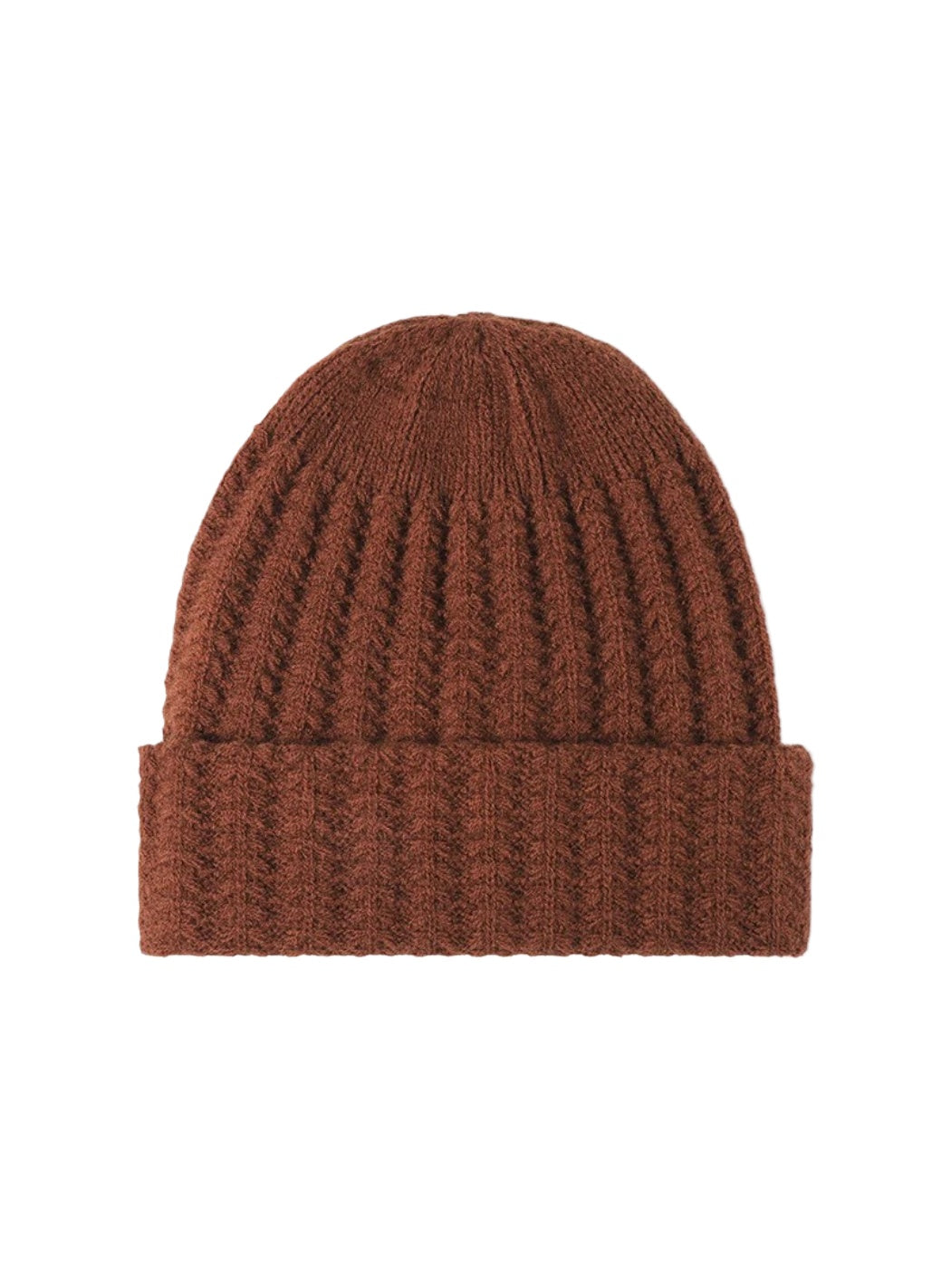 Haila - Fuzzy Textured Rib Knit Cuffed Beanie