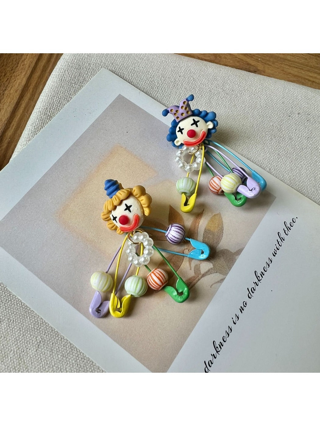 Earwish - Colorful Circus Clown Earrings