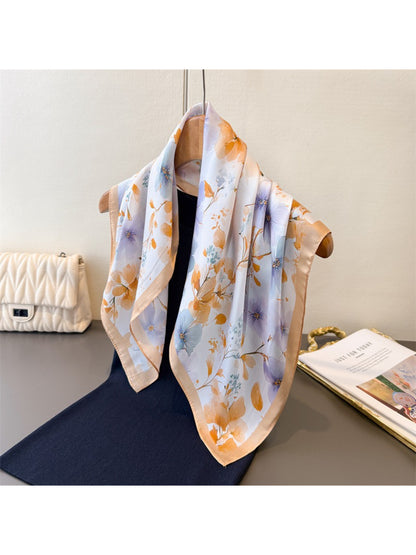 Scarvii - Pastel Watercolor Floral Square Scarf