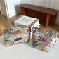Cosbai Floral Bunny Makeup Pouch with bunny and floral design on a white background