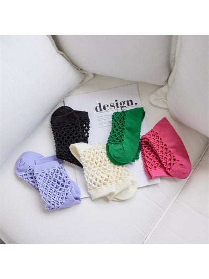 Rufia - Openwork Panel Crew Socks