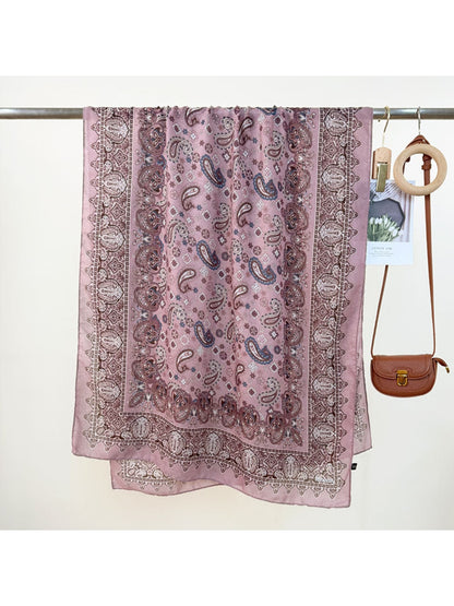 Scarvii - Lightweight Paisley Border Shawl