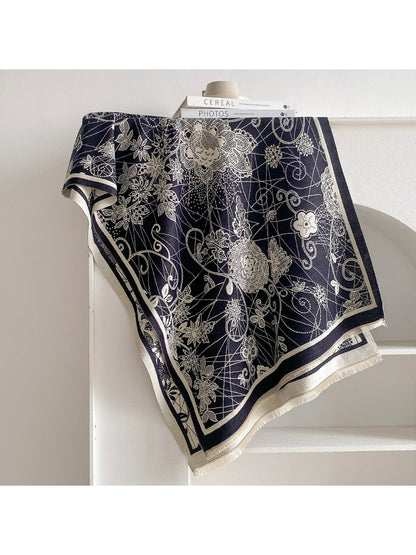 Scarvii - Floral Vine Print Scarf