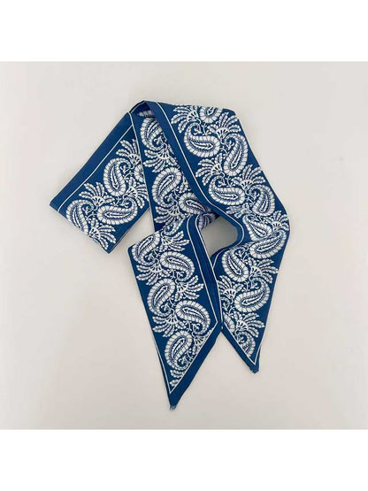 Scarvii - Decorative Flow Paisley Skinny Scarf