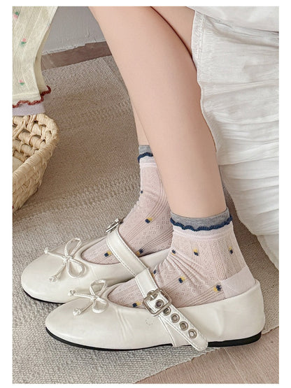 Rufia - Mini Flower Ribbed Ankle Socks product image 10