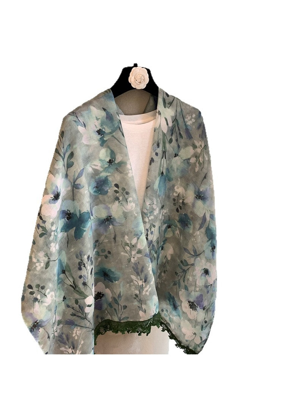 Scarvii - Watercolor Floral Printed Fashion Shawl