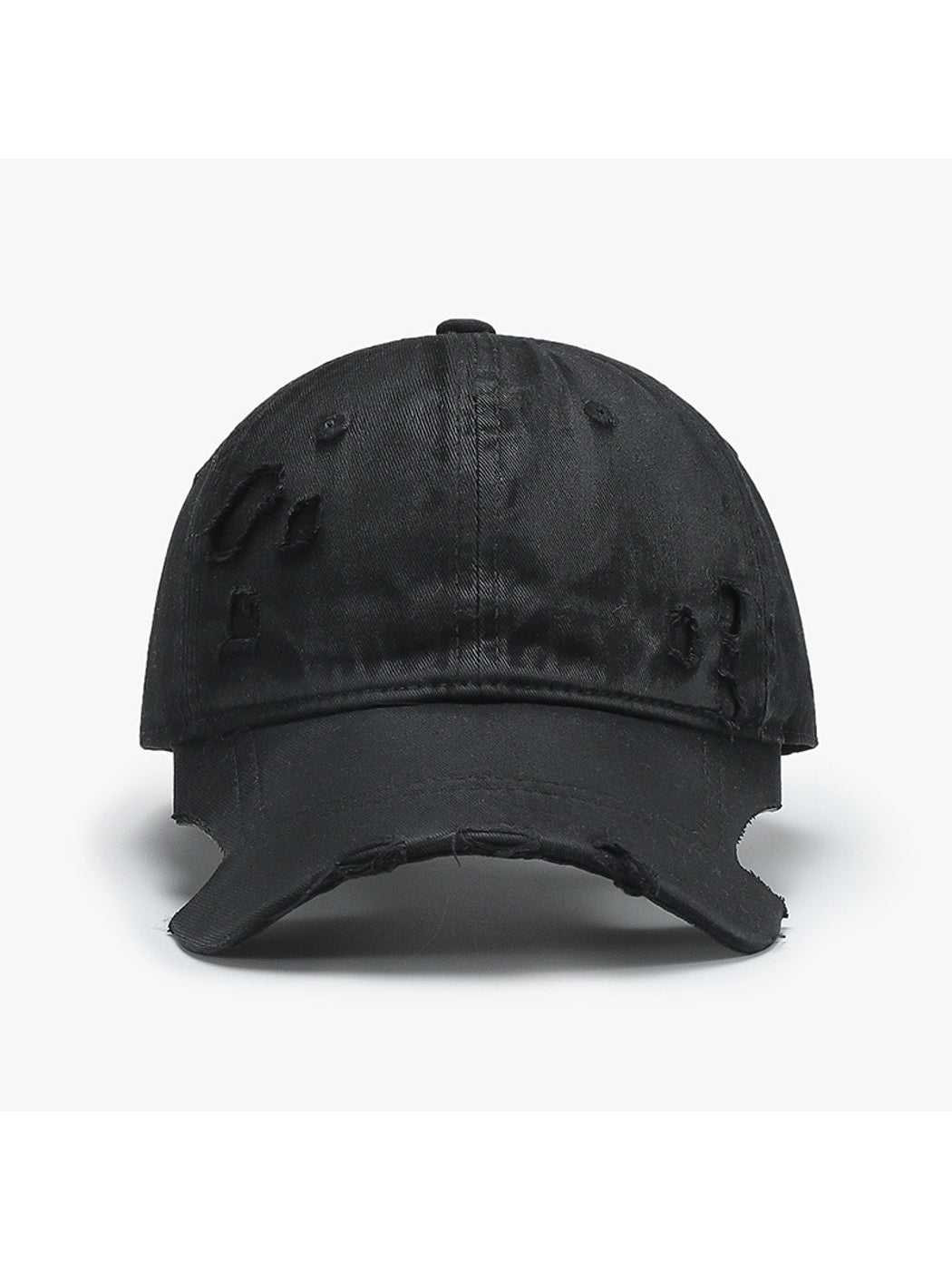 Haila - Distressed Adjustable Curved Brim Baseball Cap
