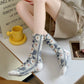 Rufia - Vintage Oil Painting Floral Relief Socks