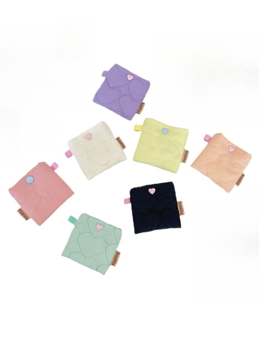 Cosbai - Mini Heart-Patterned Earphone Pouch