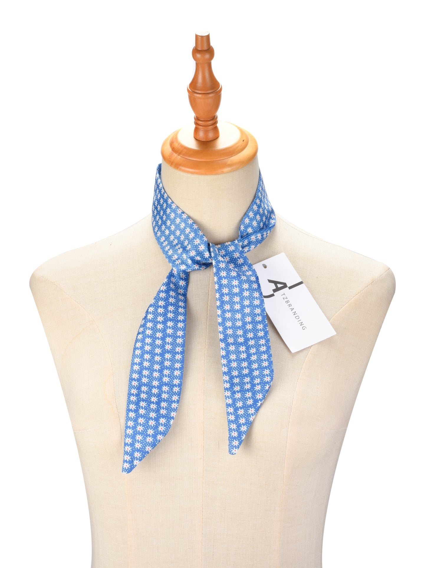 Scarvii - Classic Repeat Print Skinny Scarf