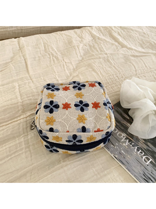 Cosbai - Retro Floral Square Pouch