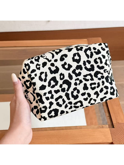 Cosbai - Leopard Print Travel Toiletry Storage Bag
