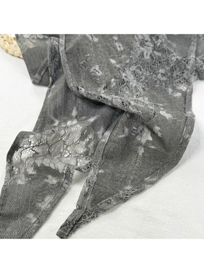 Scarvii - Sweet Floral Openwork Triangle Bandana
