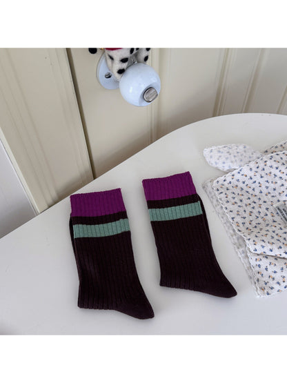 Rufia - Casual Rib Knit Stripe Socks product image 3