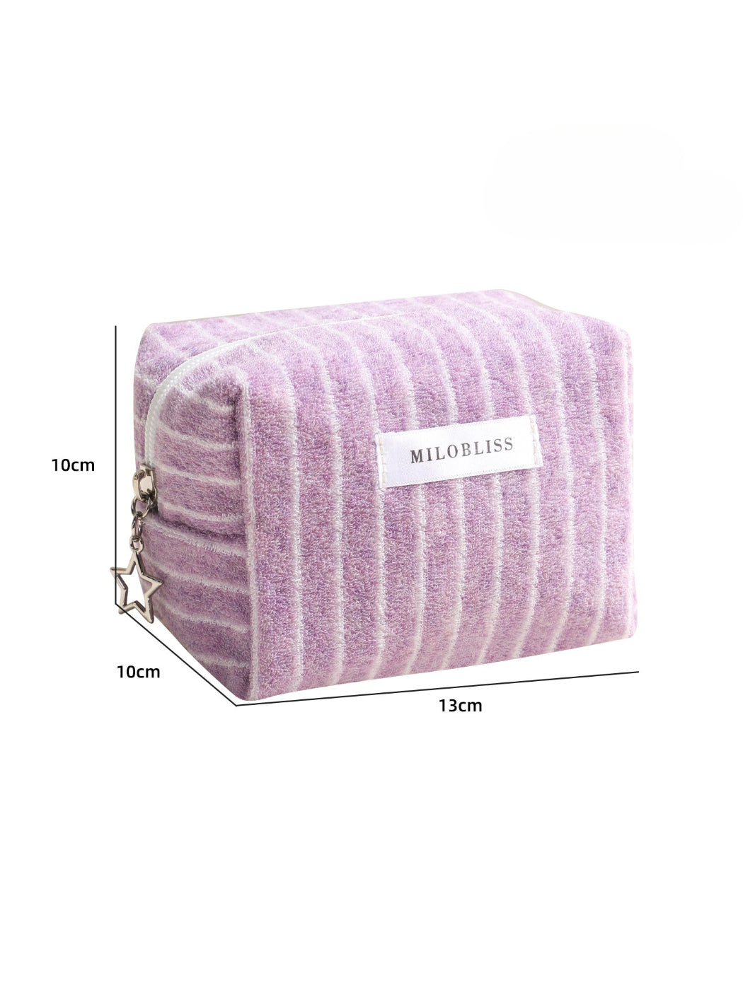 Cosbai - Textured Stripe Cosmetic Bag