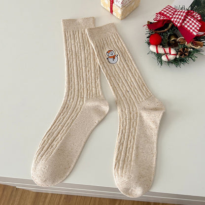 Rufia - Christmas Embroidered Fall & Winter Socks