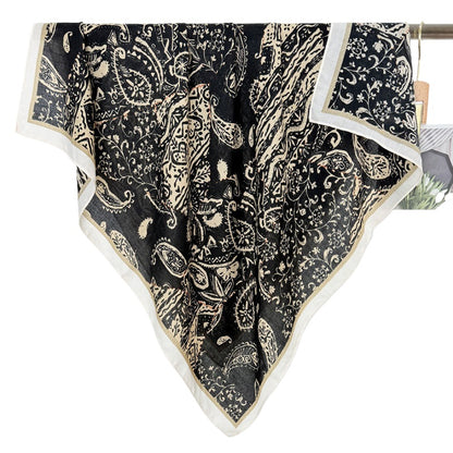 Scarvii - Vintage Paisley Square Scarf for Women