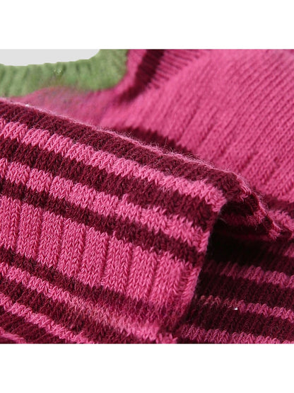 Rufia - Striped Colorblock Fashion No-Show Socks