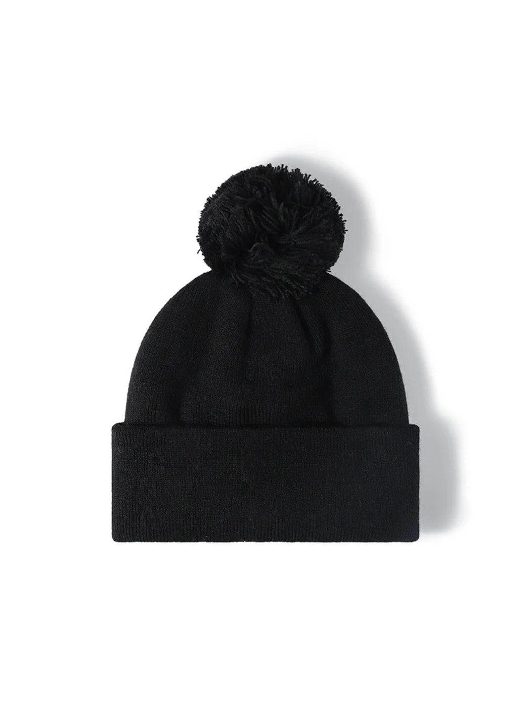 Haila - Plush Lined Pom Cuffed Knit Beanie