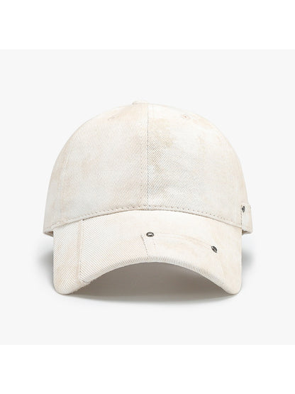 Haila - Adjustable Curved Brim Solid Color Baseball Cap