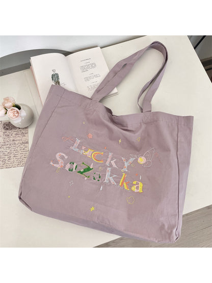Cosbai - Colorful Embroidery Everyday Tote