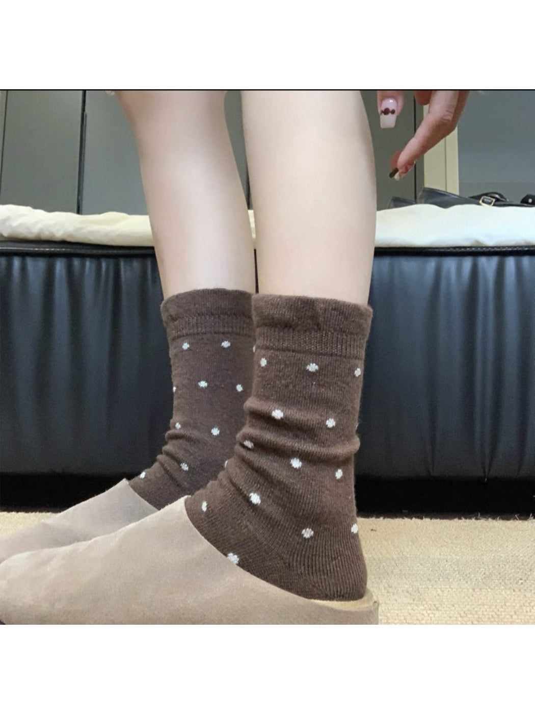 Rufia - Mini Dot Soft Knit Crew Socks